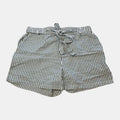 L.O.V. Green Stripe Cotton Paperbag Shorts