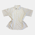 Stalk White Short Sleeve Oversized Button Up Shirt.