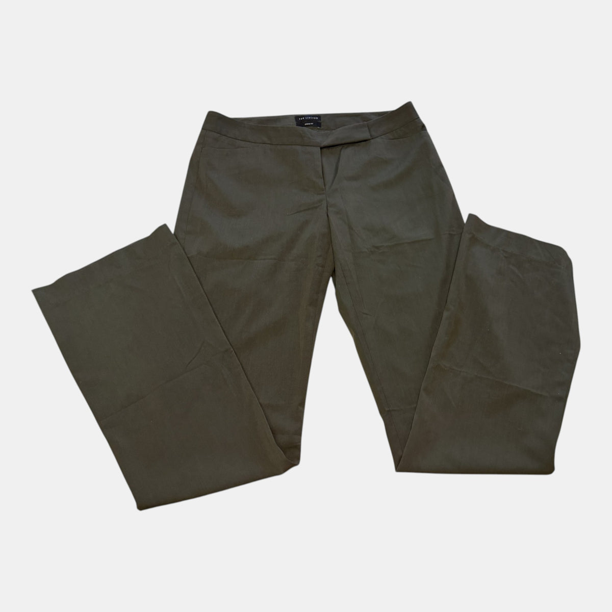 The Limited Drew Fit Khaki Flare Trousers