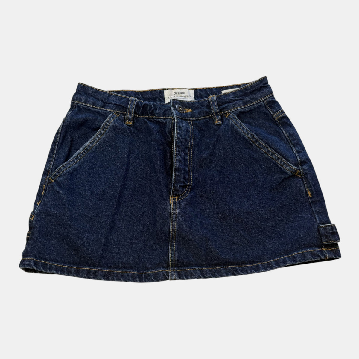 Cotton:On Cargo Denim Low-Rise Mini Skirt.