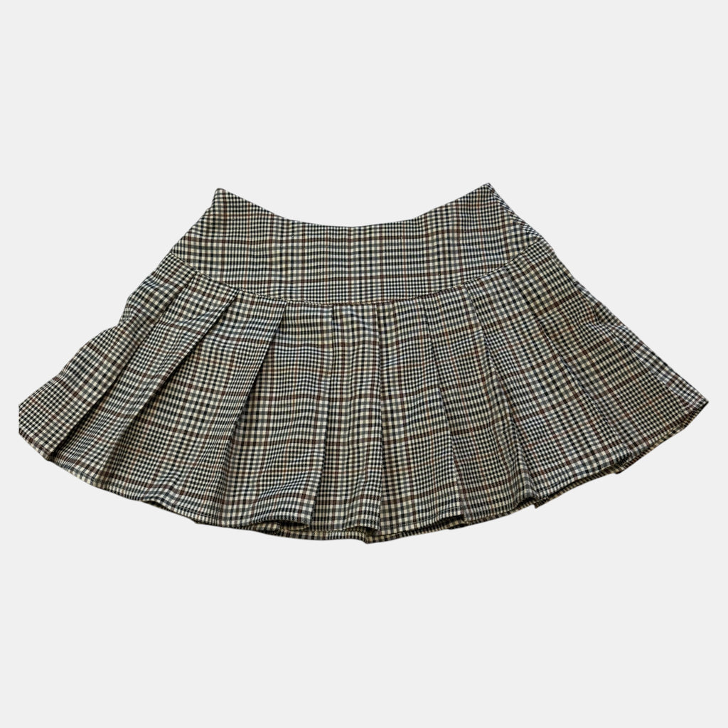 Ally Fashion Plaid Pleated Mini Skirt.