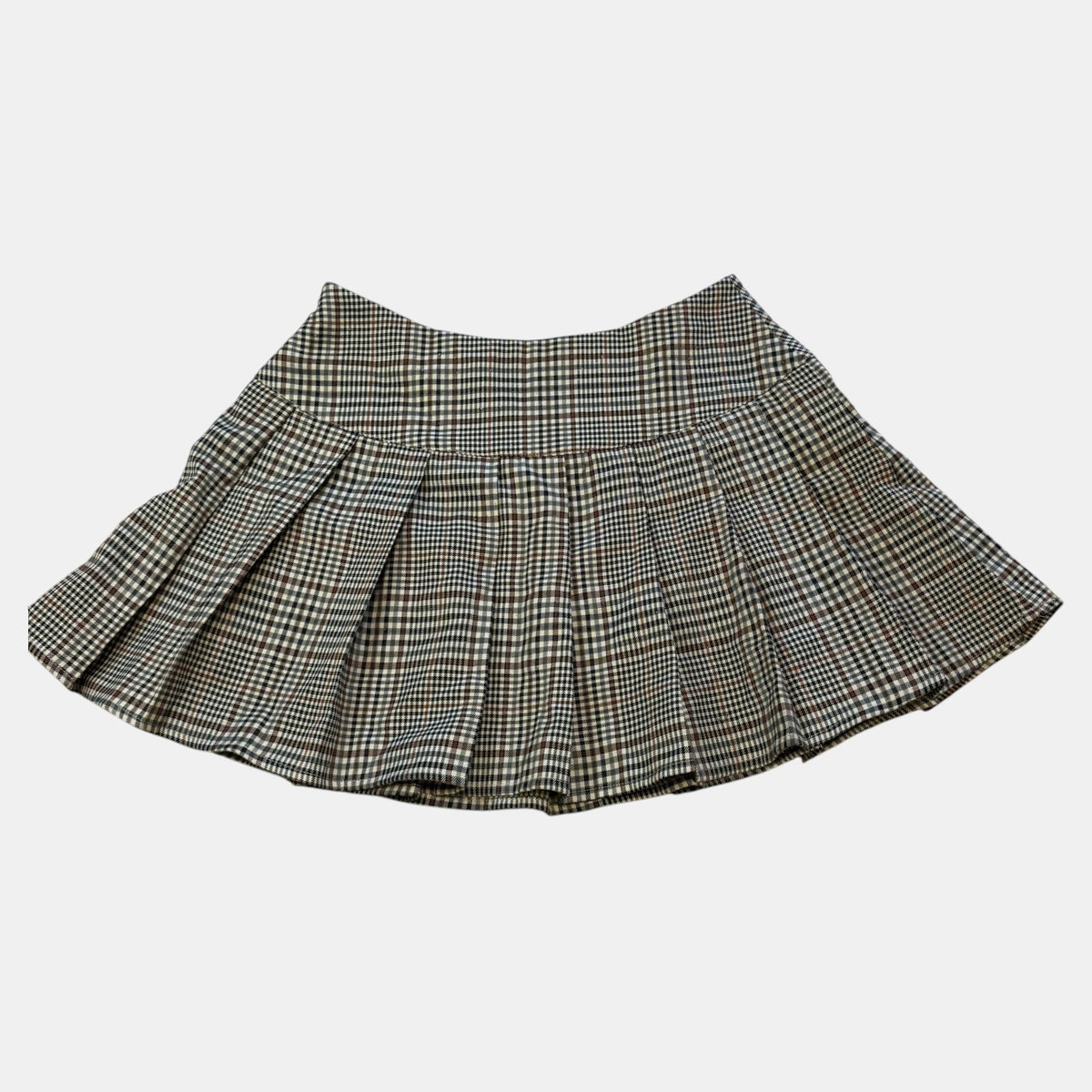 Ally Fashion Plaid Pleated Mini Skirt.