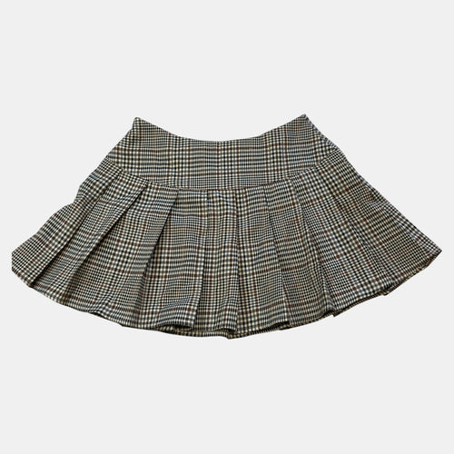 Ally Fashion Plaid Pleated Mini Skirt.