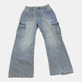 Cotton On Relaxed Fit Multi Pocket Denim Cargo Jeans.