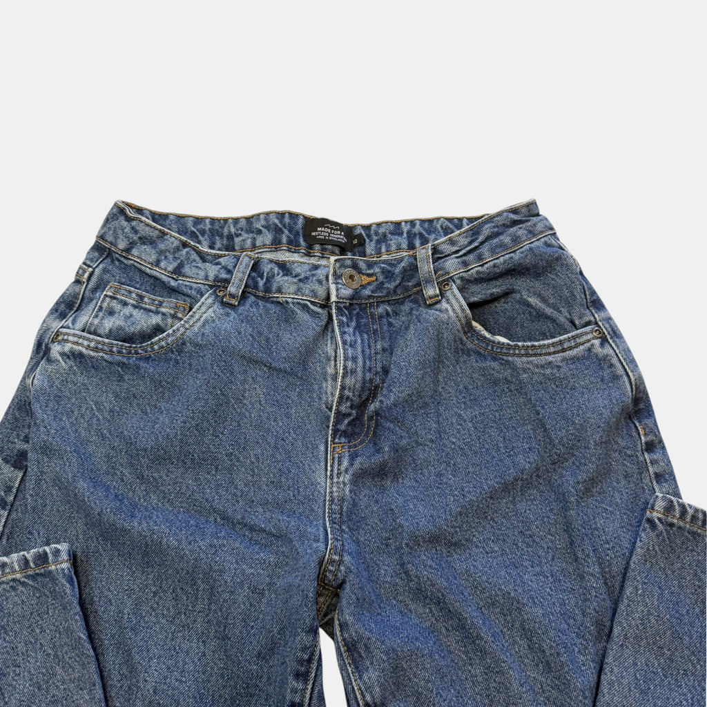 Factorie High Waisted Wide Leg Classic Blue Jeans.
