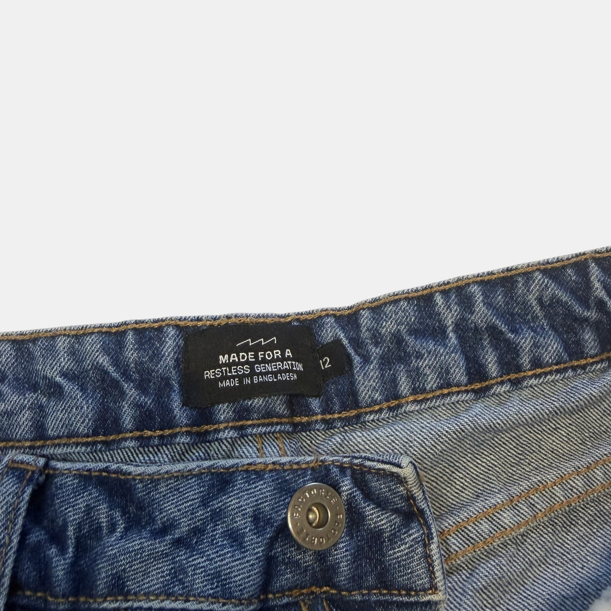Factorie High Waisted Wide Leg Classic Blue Jeans.
