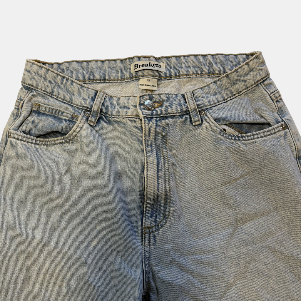Breakers Light Wash High Waisted Wide Leg Jeans.