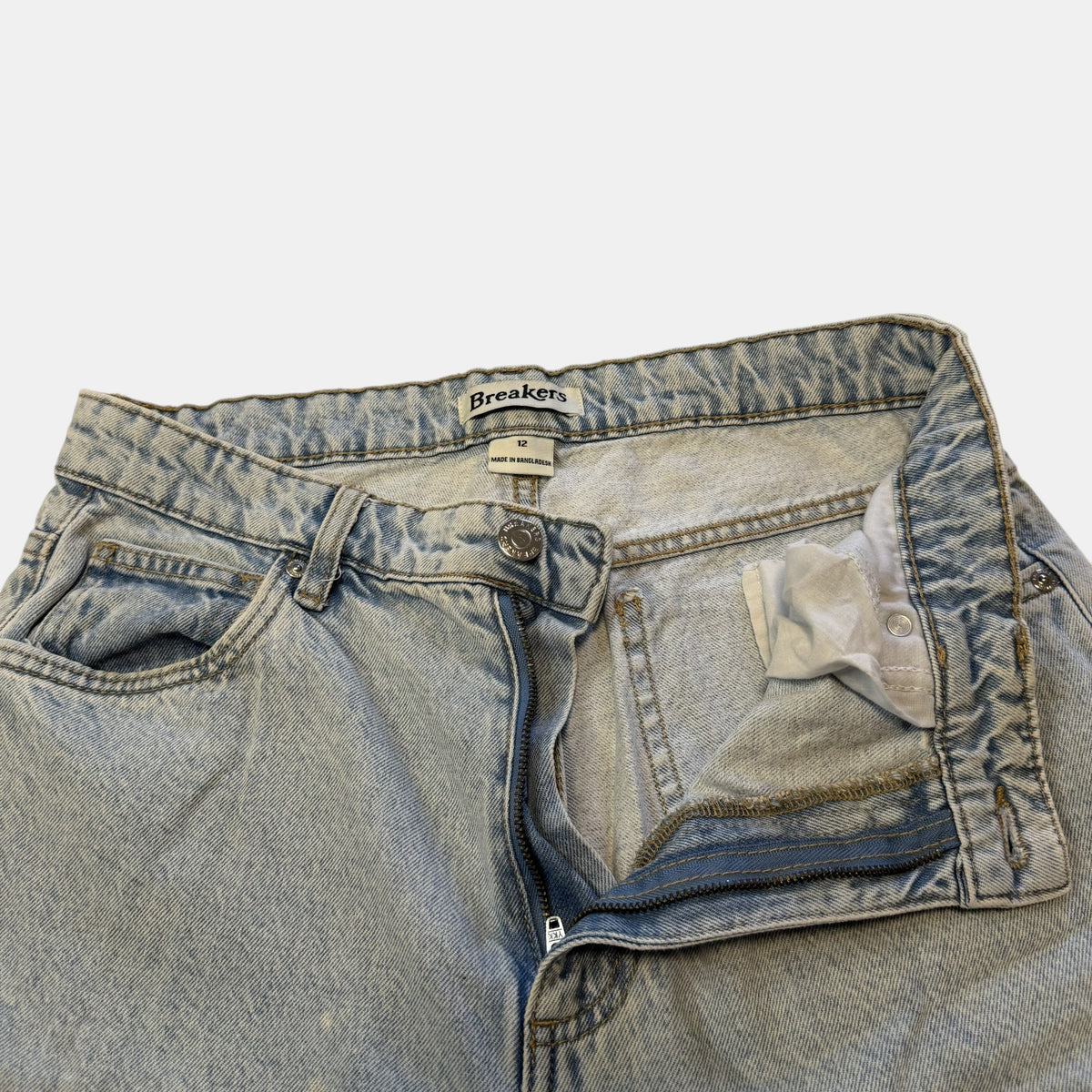 Breakers Light Wash High Waisted Wide Leg Jeans.