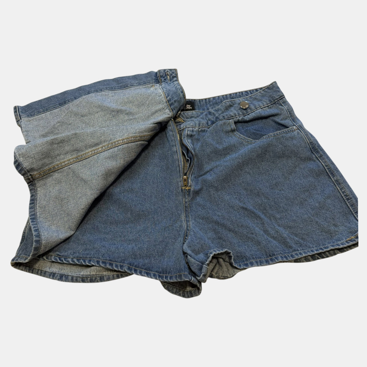 Jay Jays Demi Mid Wash Denim Asymmetrical Skort.