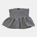 Factorie Striped Shirred Peplum Coquette Tube Top.