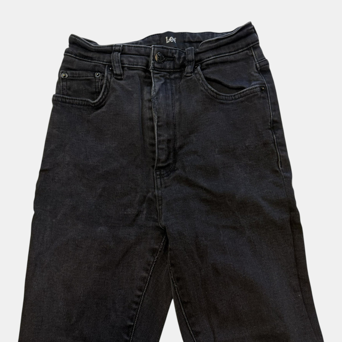 Lee High Licks Crop High Waisted Black Skinny Jeans.