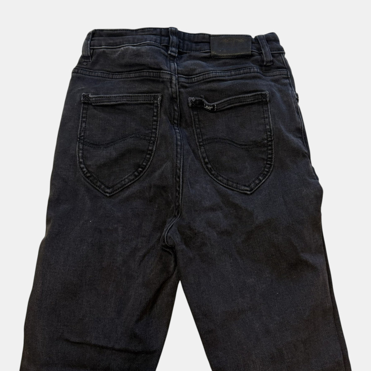 Lee High Licks Crop High Waisted Black Skinny Jeans.