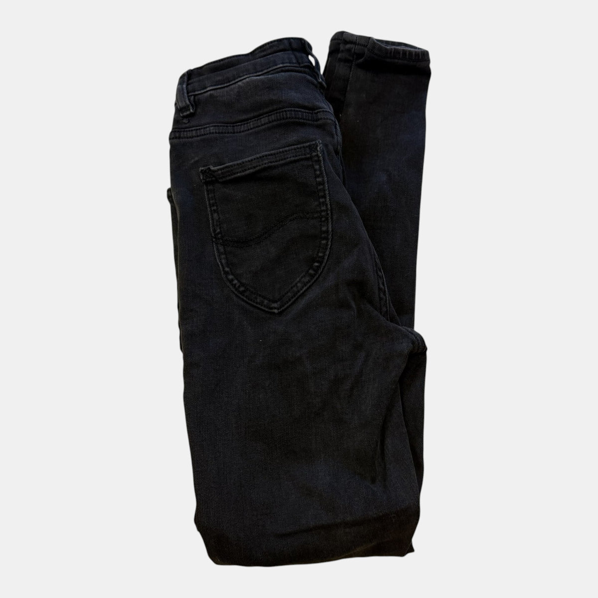 Lee High Licks Crop High Waisted Black Skinny Jeans.