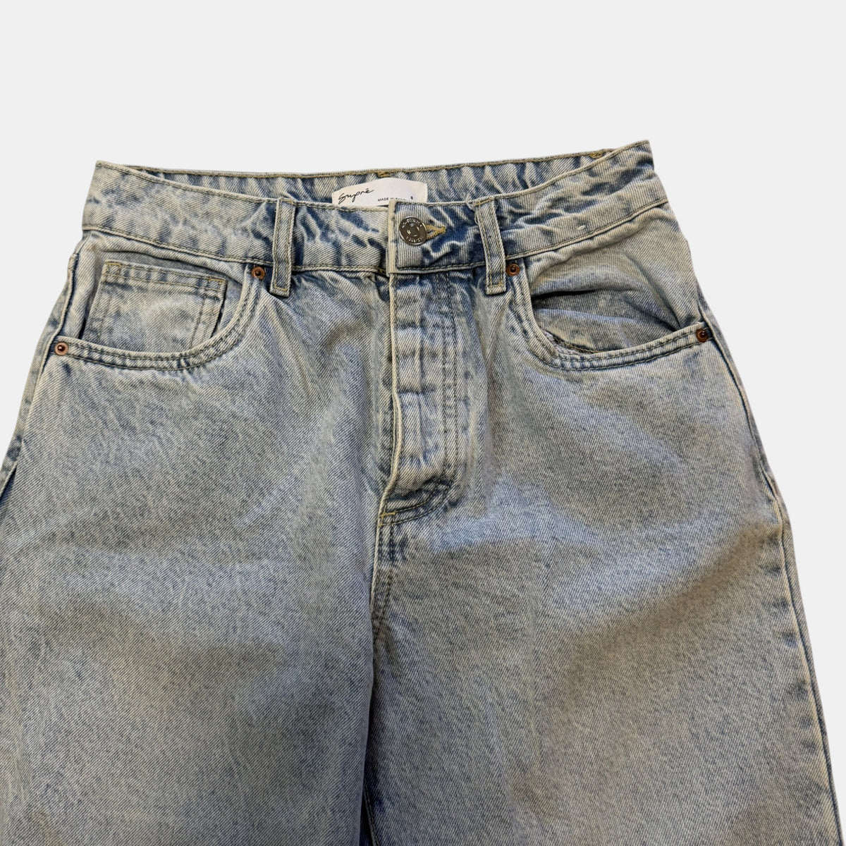 Acid Wash Denim Jeans.