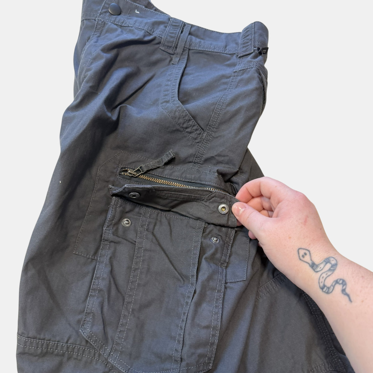 Forclaz Decathlon Ecodesign Multi Pocket Hiking Cargo Trousers.