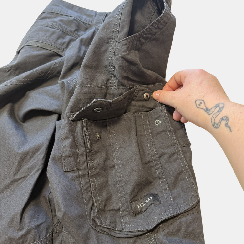Forclaz Decathlon Ecodesign Multi Pocket Hiking Cargo Trousers.