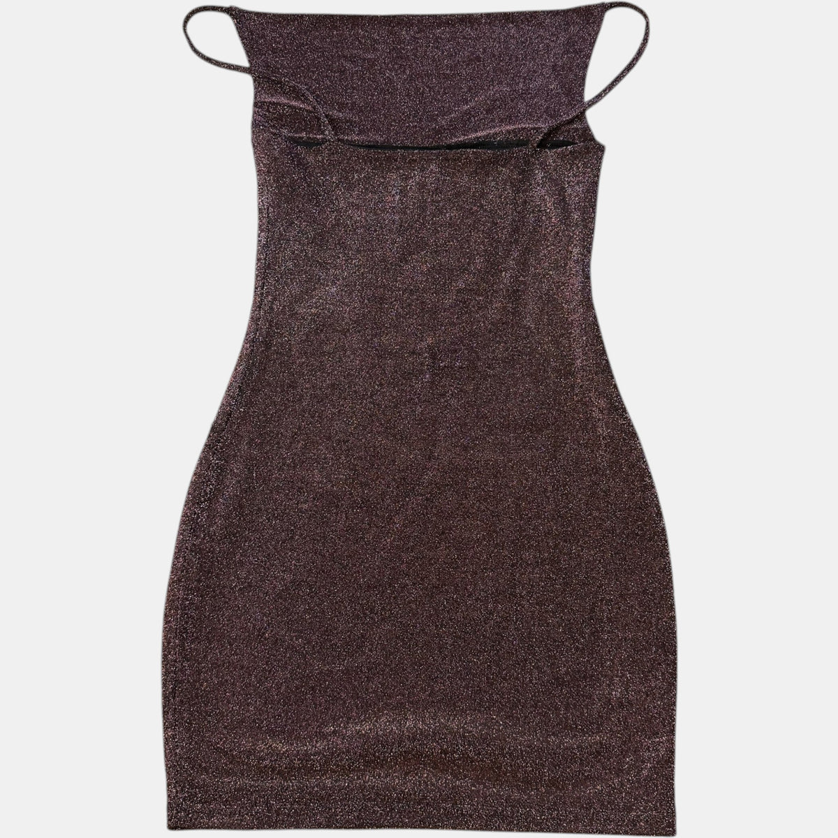 Valleygirl Bronze Metallic Glitter Cowl Neck