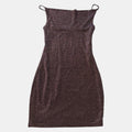 Valleygirl Bronze Metallic Glitter Cowl Neck