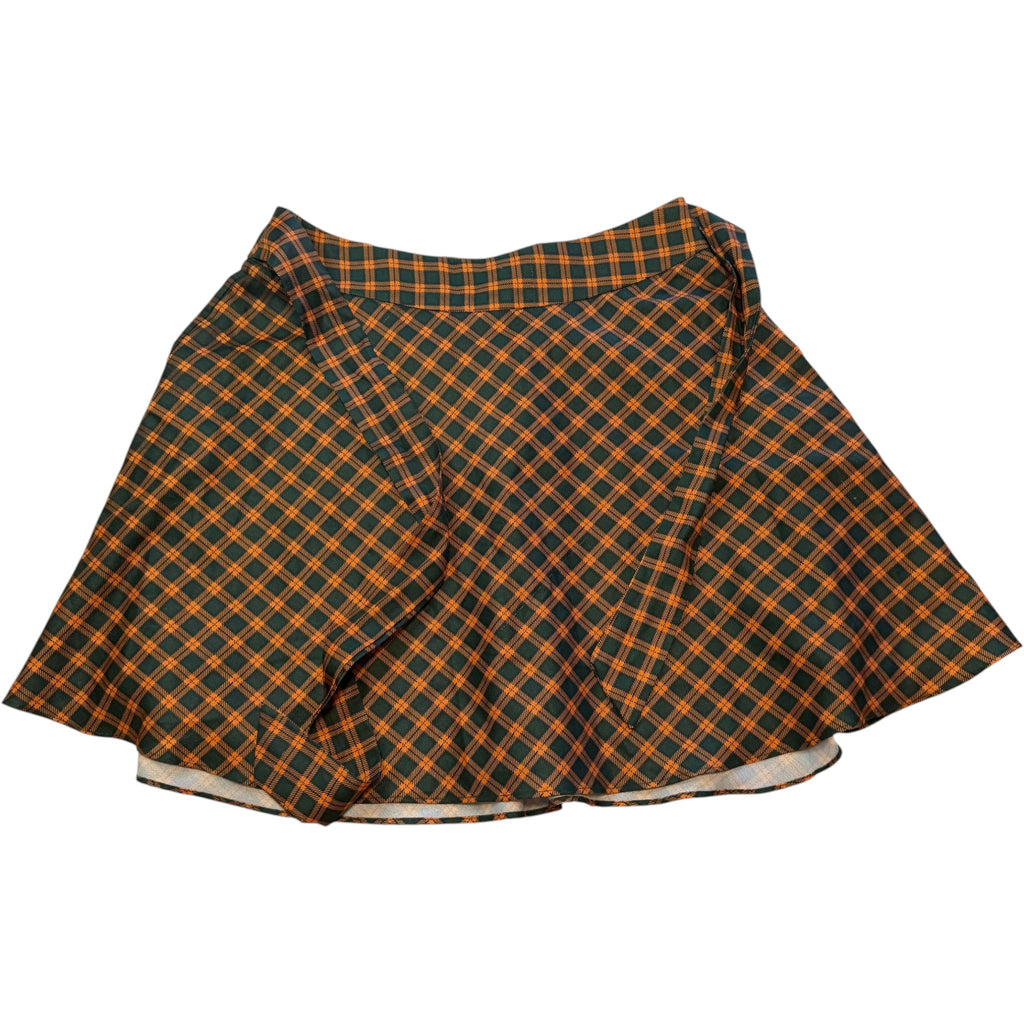GLAMOROUS Plaid A-Line Mini Skirt with Tie Waist