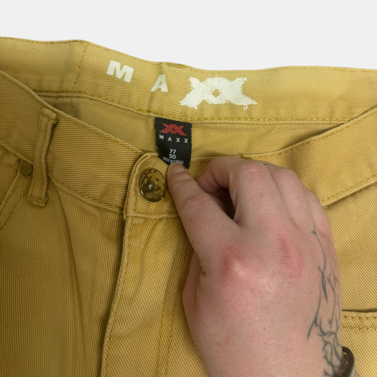 MAXX Mustard Yellow Denim Shorts