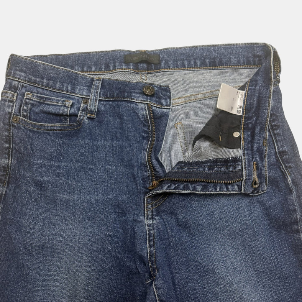 UNIQLO Mid-Blue Slim Straight Stretch Jeans