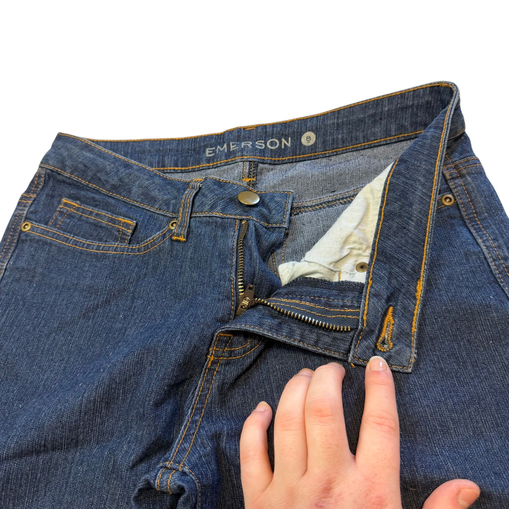 Emerson Dark Wash Mid Rise Bootcut Jeans