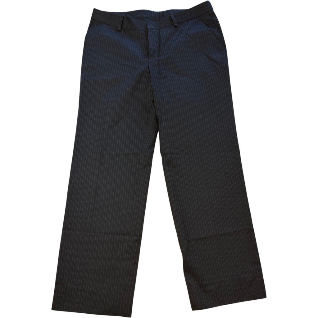 Vintage Smart Black Pinstripe Straight Leg Trousers