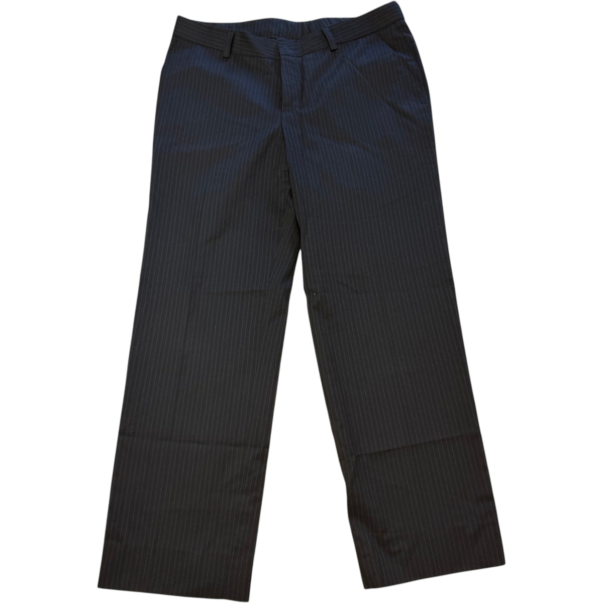 Vintage Smart Black Pinstripe Straight Leg Trousers