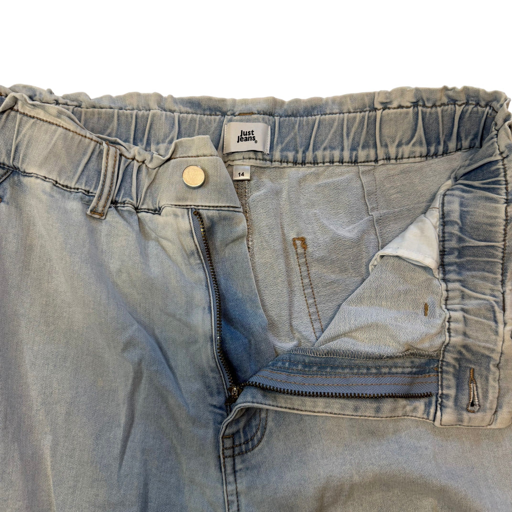 Just Jeans Light Wash Elastic Waist Jogger Jeans