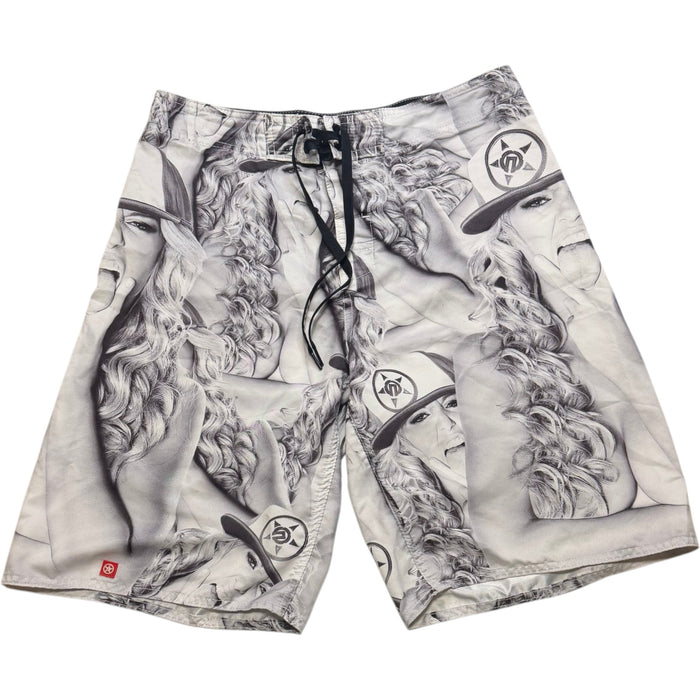 Unit Clothing All-Over Graphic Photo Print Board Shorts