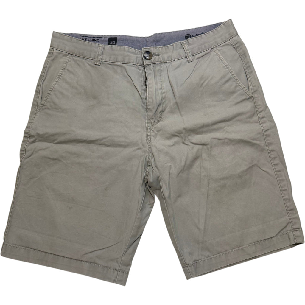 B Collection Classic Sage Grey Cotton Chino Shorts