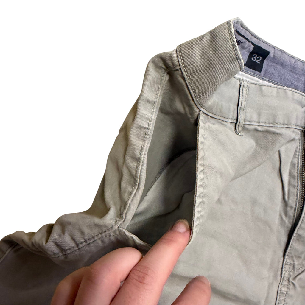 B Collection Classic Sage Grey Cotton Chino Shorts
