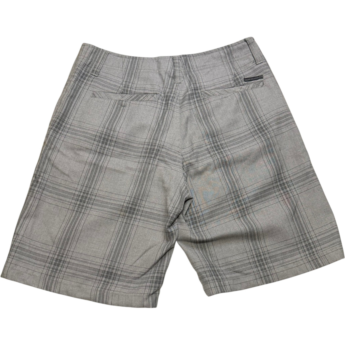 Quick Silver Vintage Grey Plaid Tech Walk Shorts