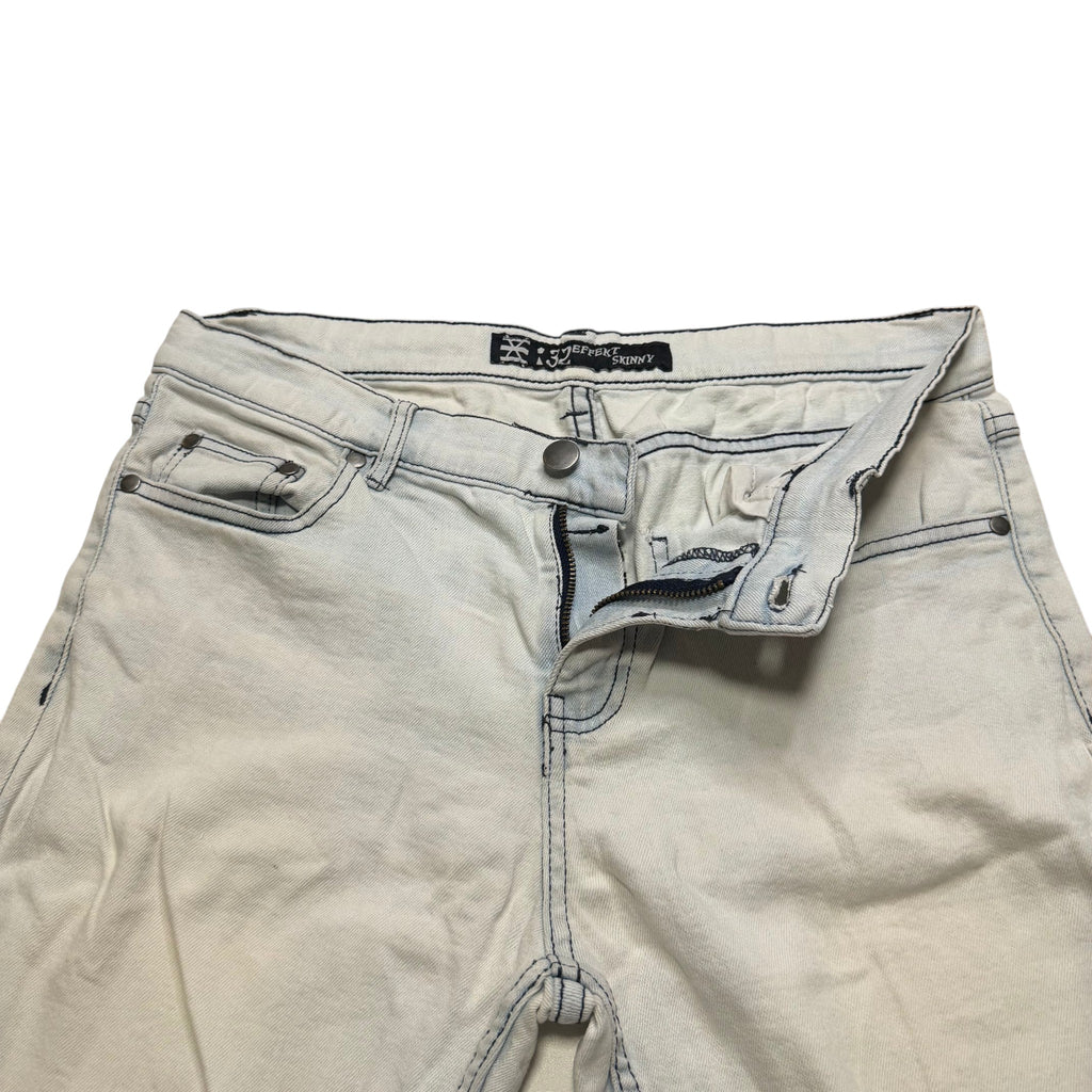 Effekt Denim Light Bleach Wash Skinny Denim Shorts