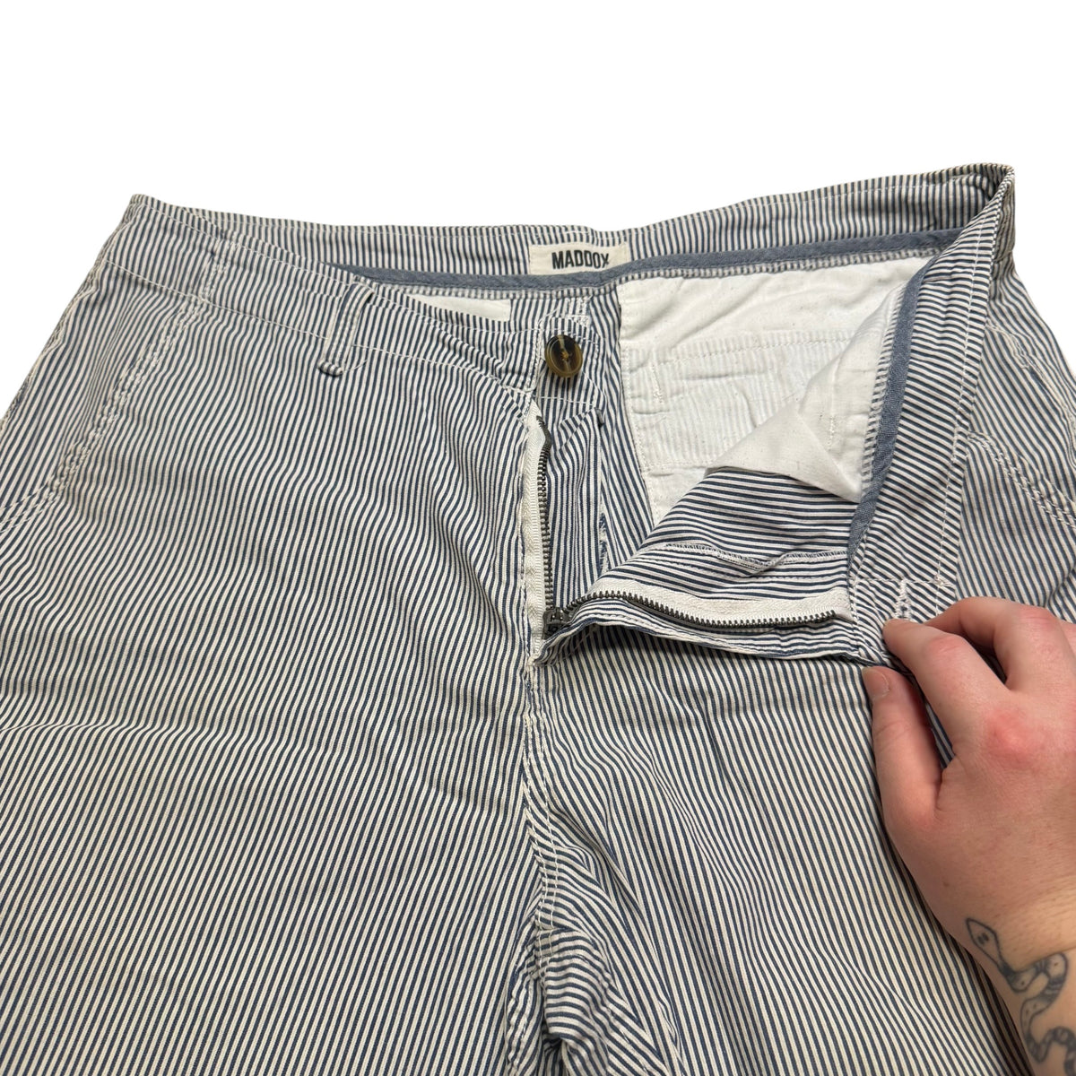 Maddox Classic Blue and White Striped Chino Shorts