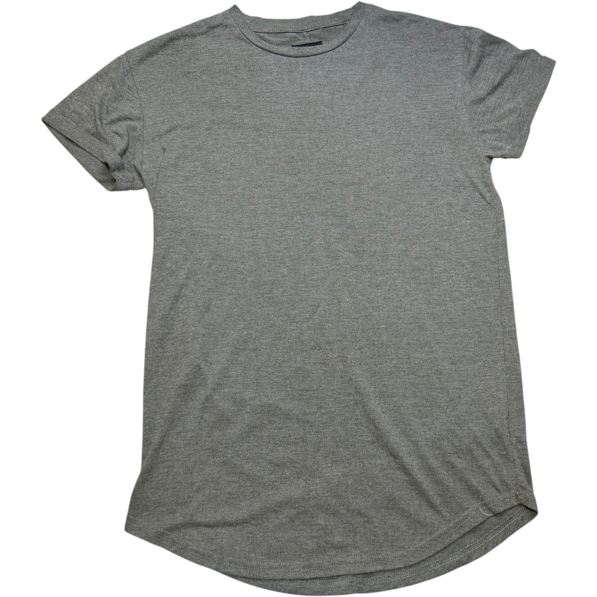 Lucid Apparel Heather Khaki Green Curved Hem Tee