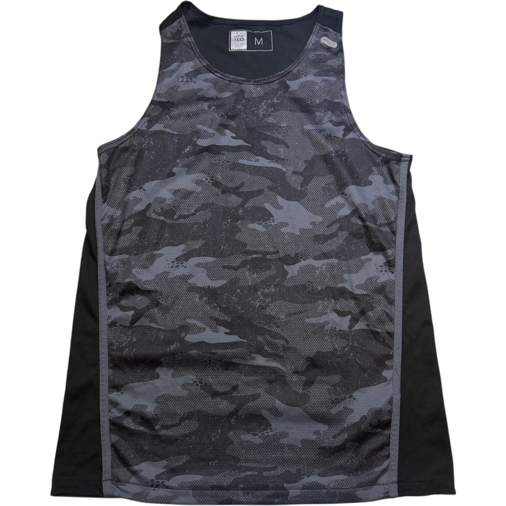 Active & Co Grey Camouflage Mesh Running Tank Top