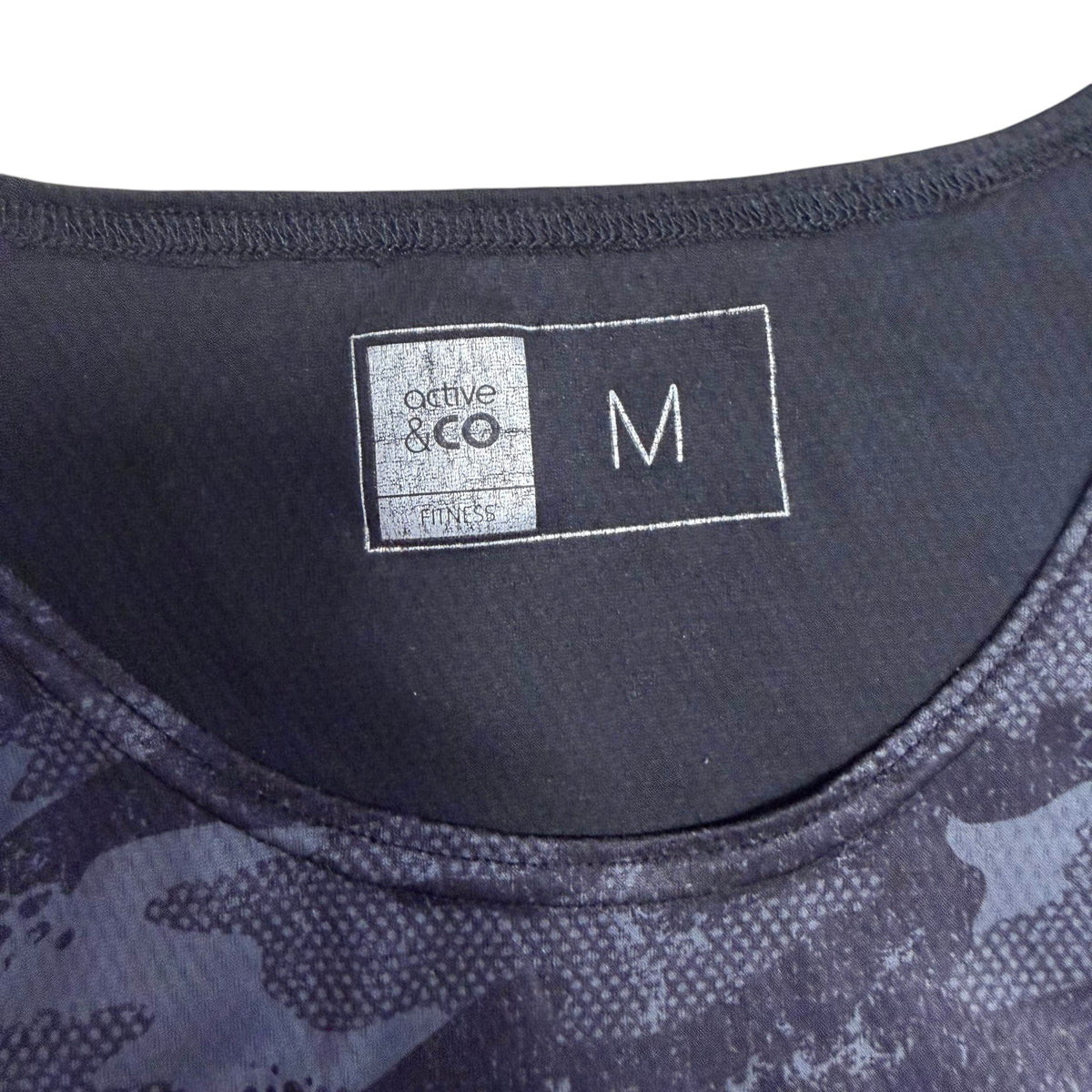 Active & Co Grey Camouflage Mesh Running Tank Top