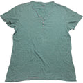 Jeanswest Striped Henley V-Neck Short Sleeve Top