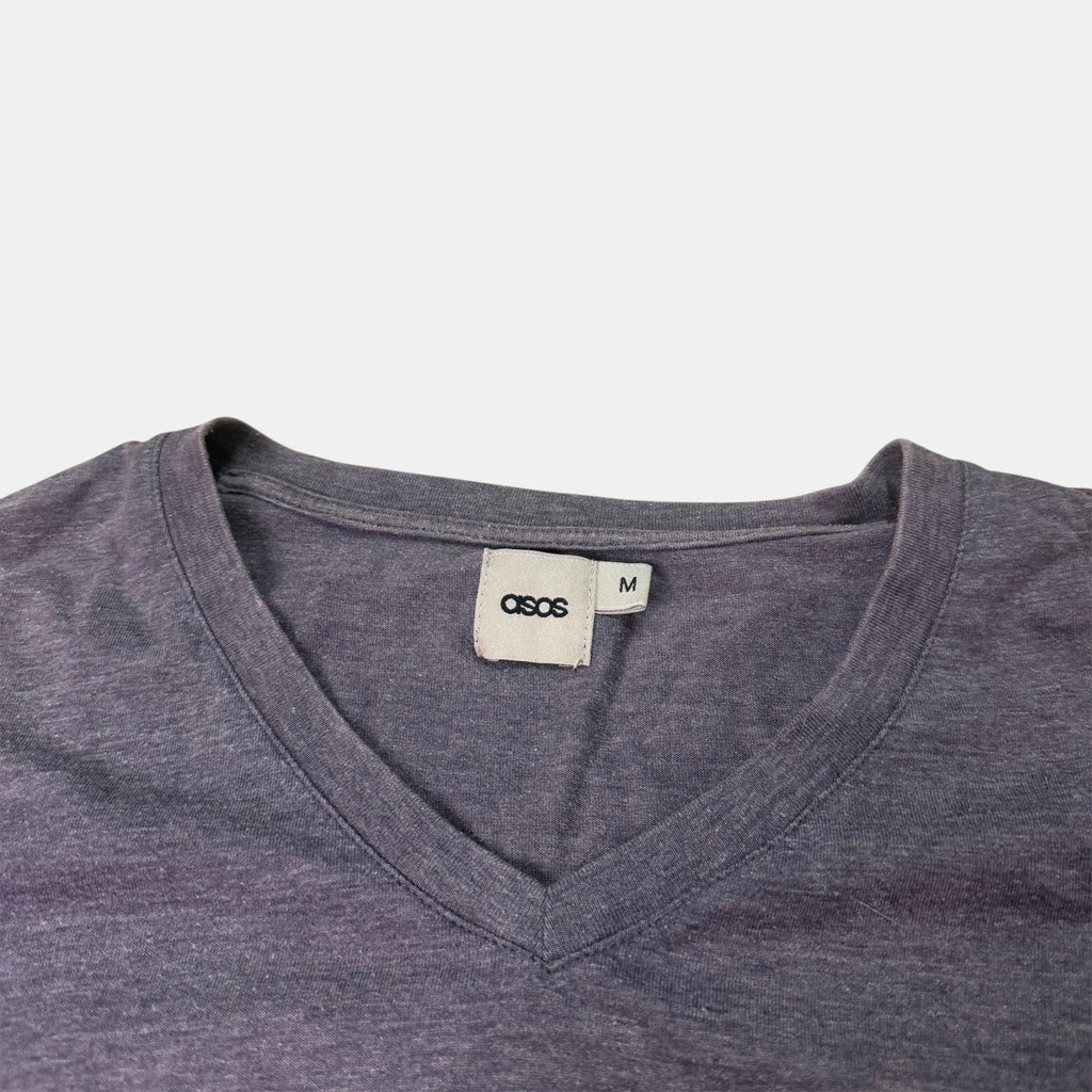 ASOS Grey V-Neck T-Shirt Casual Basics