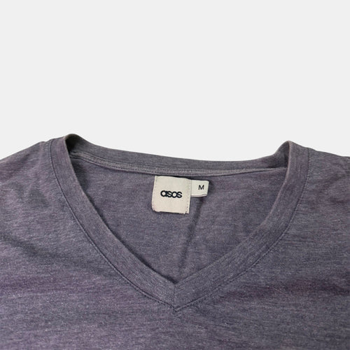 ASOS Grey V-Neck T-Shirt Casual Basics