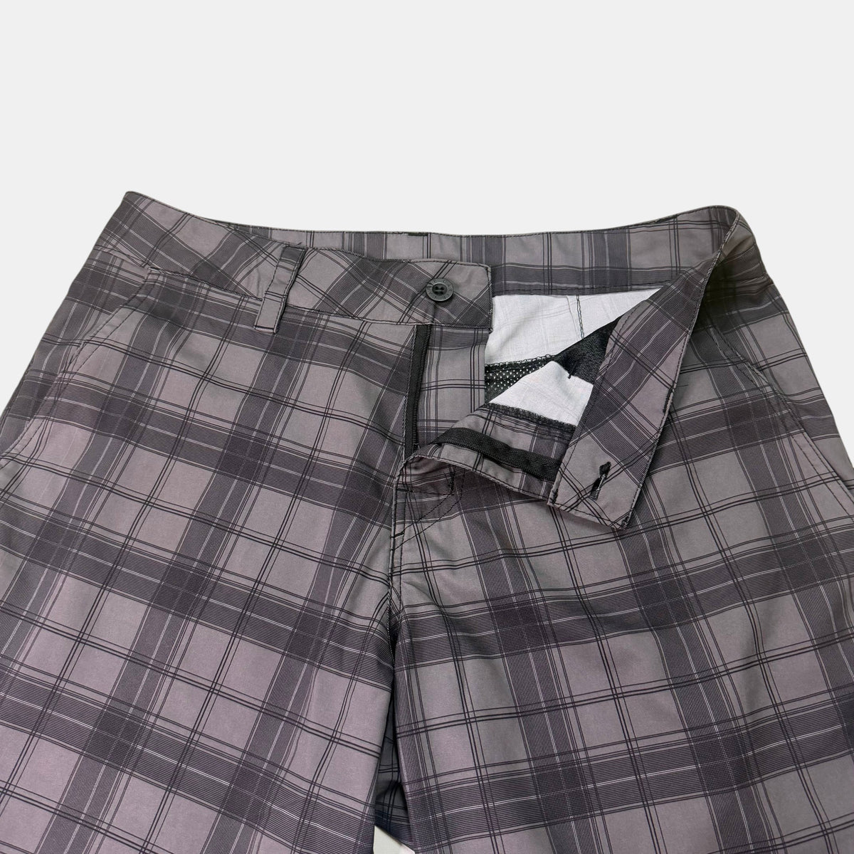 Carve Grey Plaid Hybrid Boardshorts Walkshorts