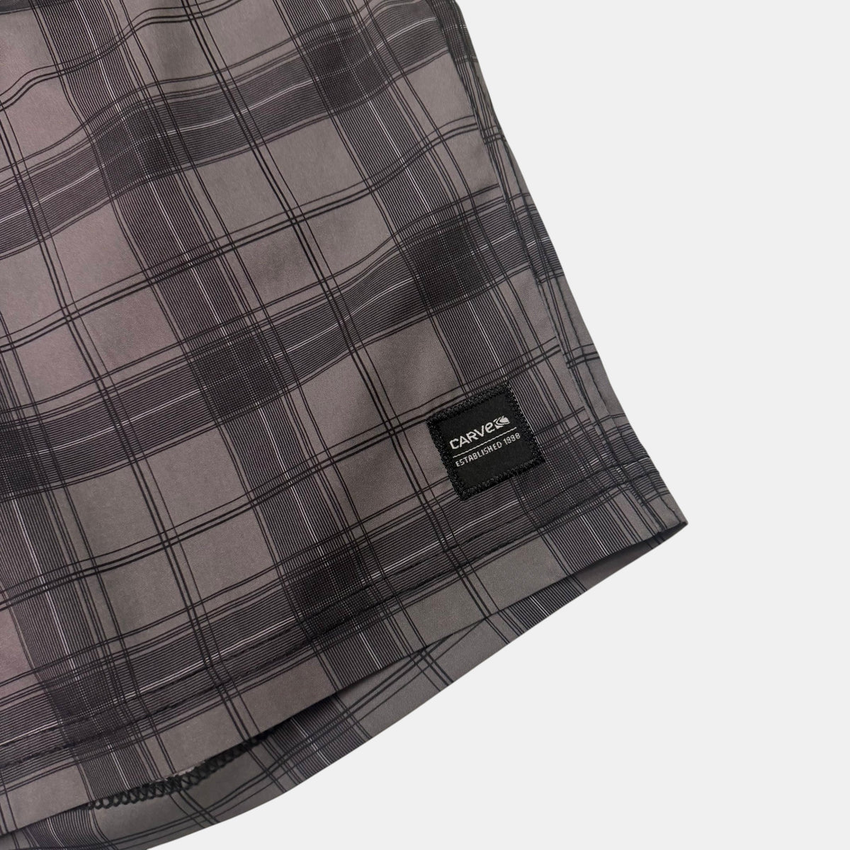 Carve Grey Plaid Hybrid Boardshorts Walkshorts