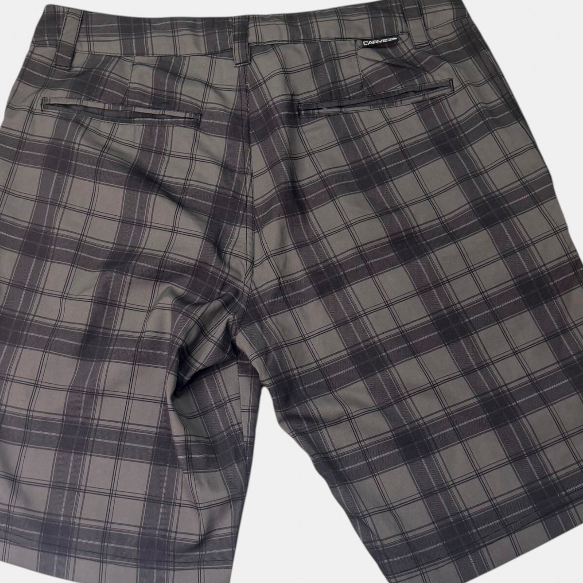 Carve Grey Plaid Hybrid Boardshorts Walkshorts