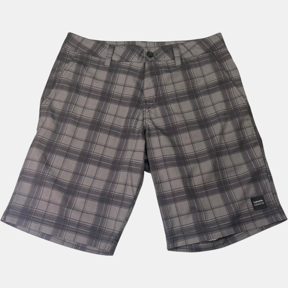 Carve Grey Plaid Hybrid Boardshorts Walkshorts