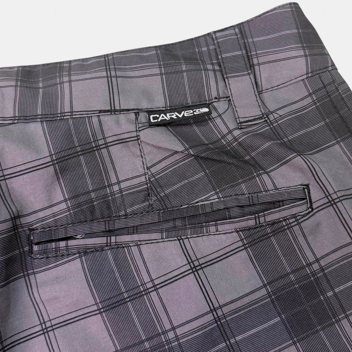 Carve Grey Plaid Hybrid Boardshorts Walkshorts
