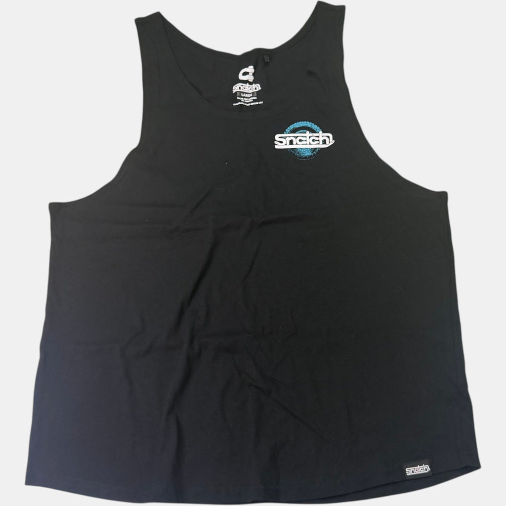 Snatch 4WD Graphic Singlet Black Lock Stomp N Steer Tank