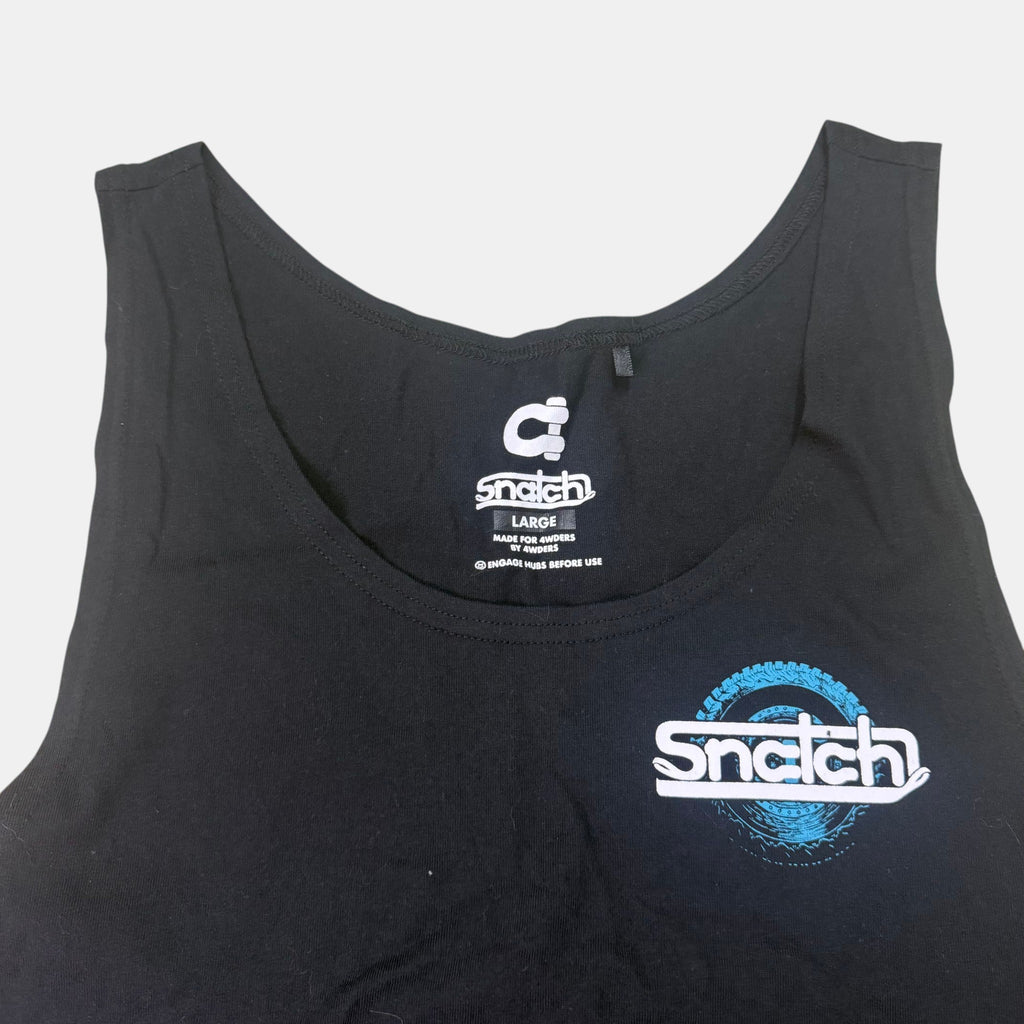 Snatch 4WD Graphic Singlet Black Lock Stomp N Steer Tank