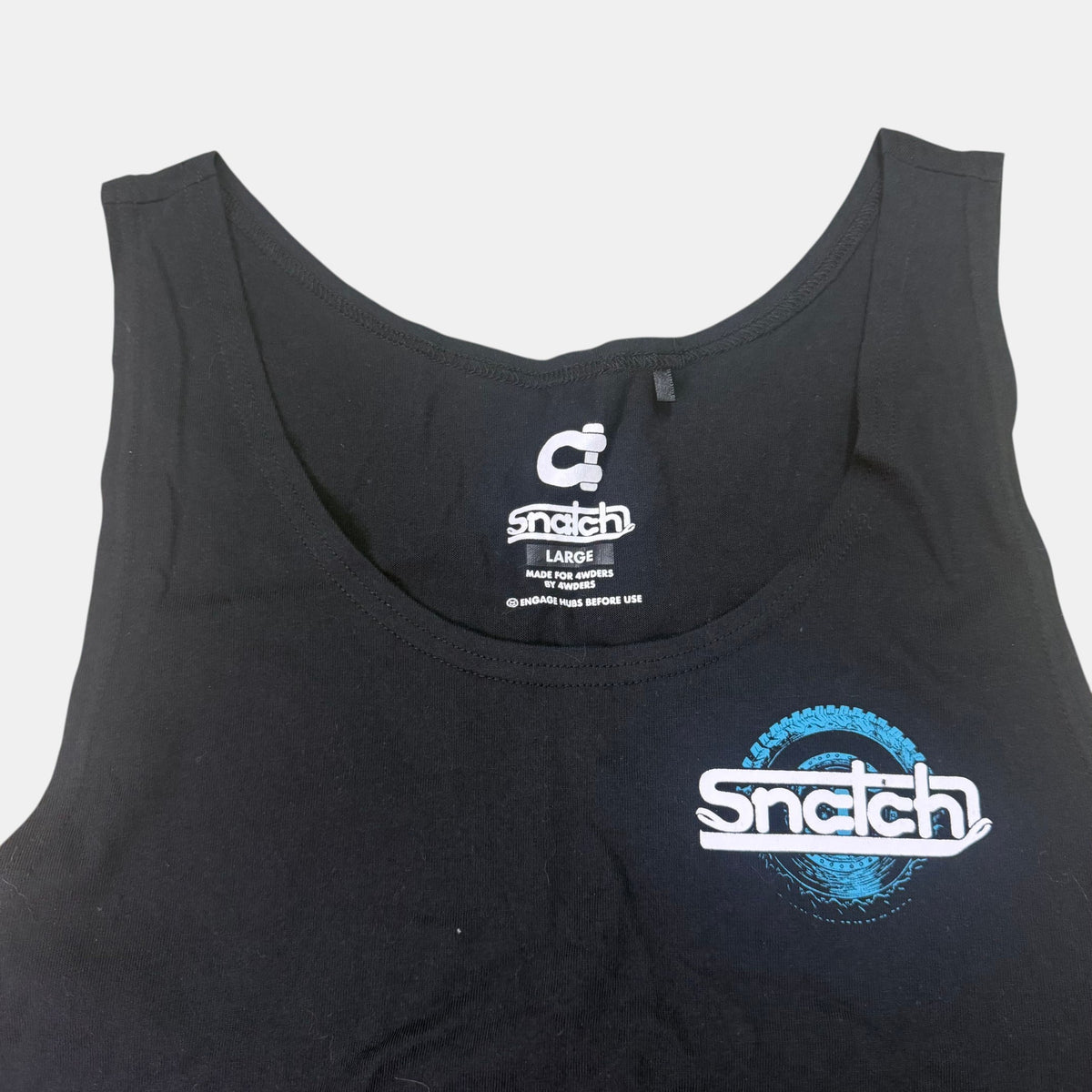 Snatch 4WD Graphic Singlet Black Lock Stomp N Steer Tank
