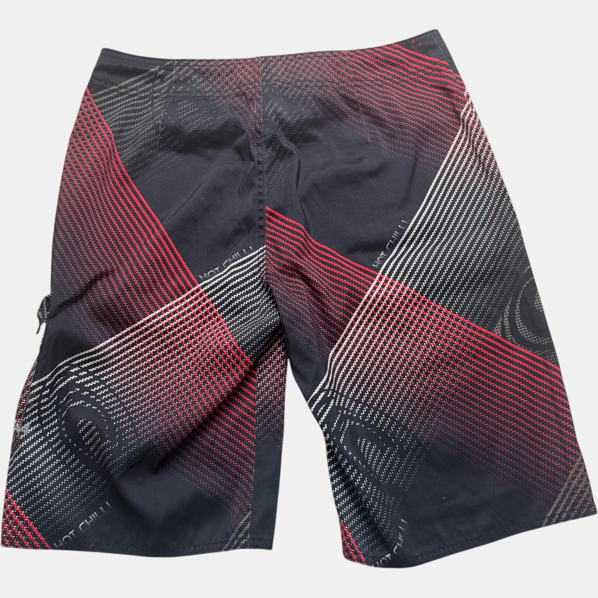 Hot Chilli Boardshorts Graphic Swim Trunks Boardies Black Red